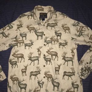 Men’s large wool rich elk shirt